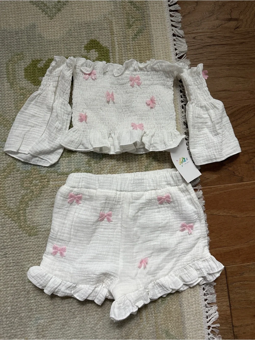 NWT Lola + The Boys Hailey Bow Set 2T